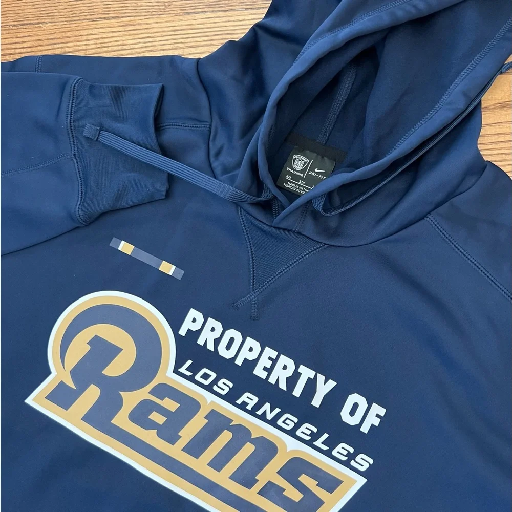 NWOT Nike On Field Los Angeles Rams NFL‎ Performance Pullover Hoodie Sweatshirt